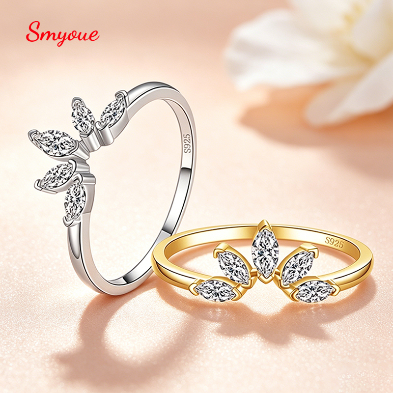 Body Jewelry Wholesale - Smyoue Trendy 5A Zircon Crown Rings