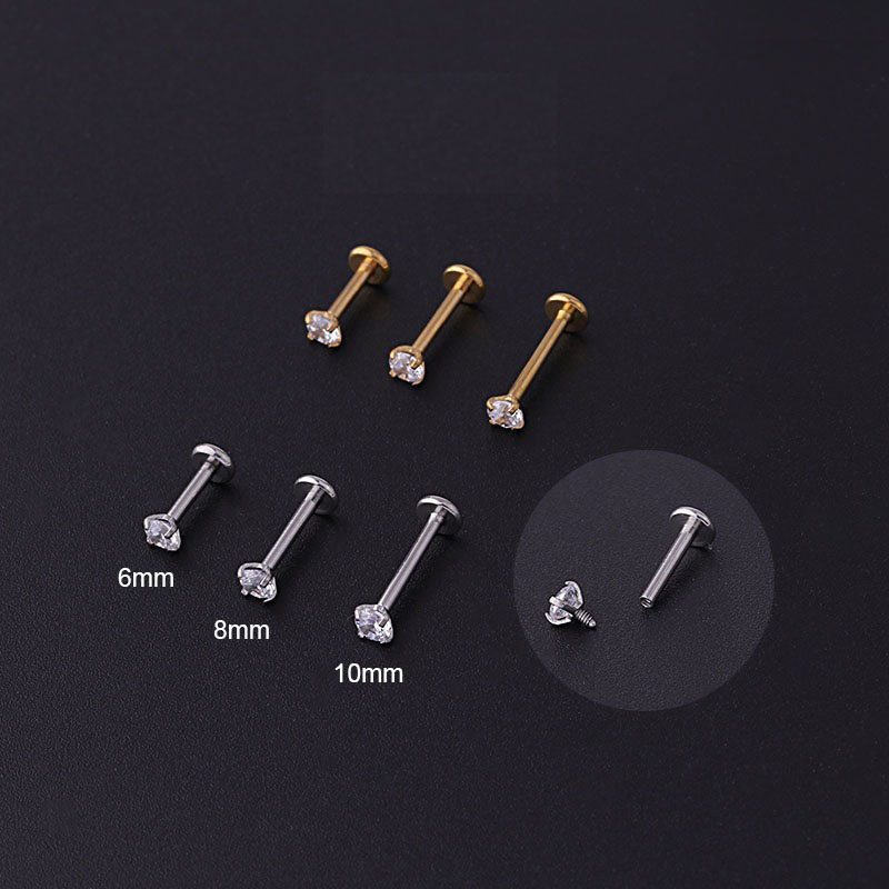 Body Jewelry Helix - 2pcs Stainless Steel Piercing Tragus Stud