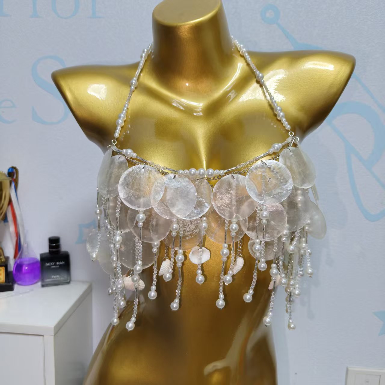 Body Jewelry Helix - Handmade Sparkly Mermaid Top Costume Women