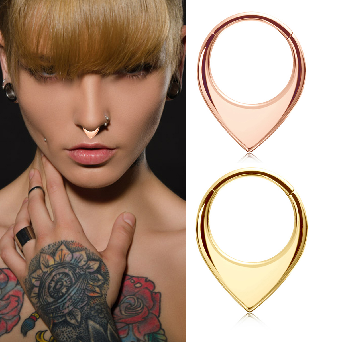 Body Jewelry Septum - 1pcs G23 Titanium ASTM F136 Waterdrop
