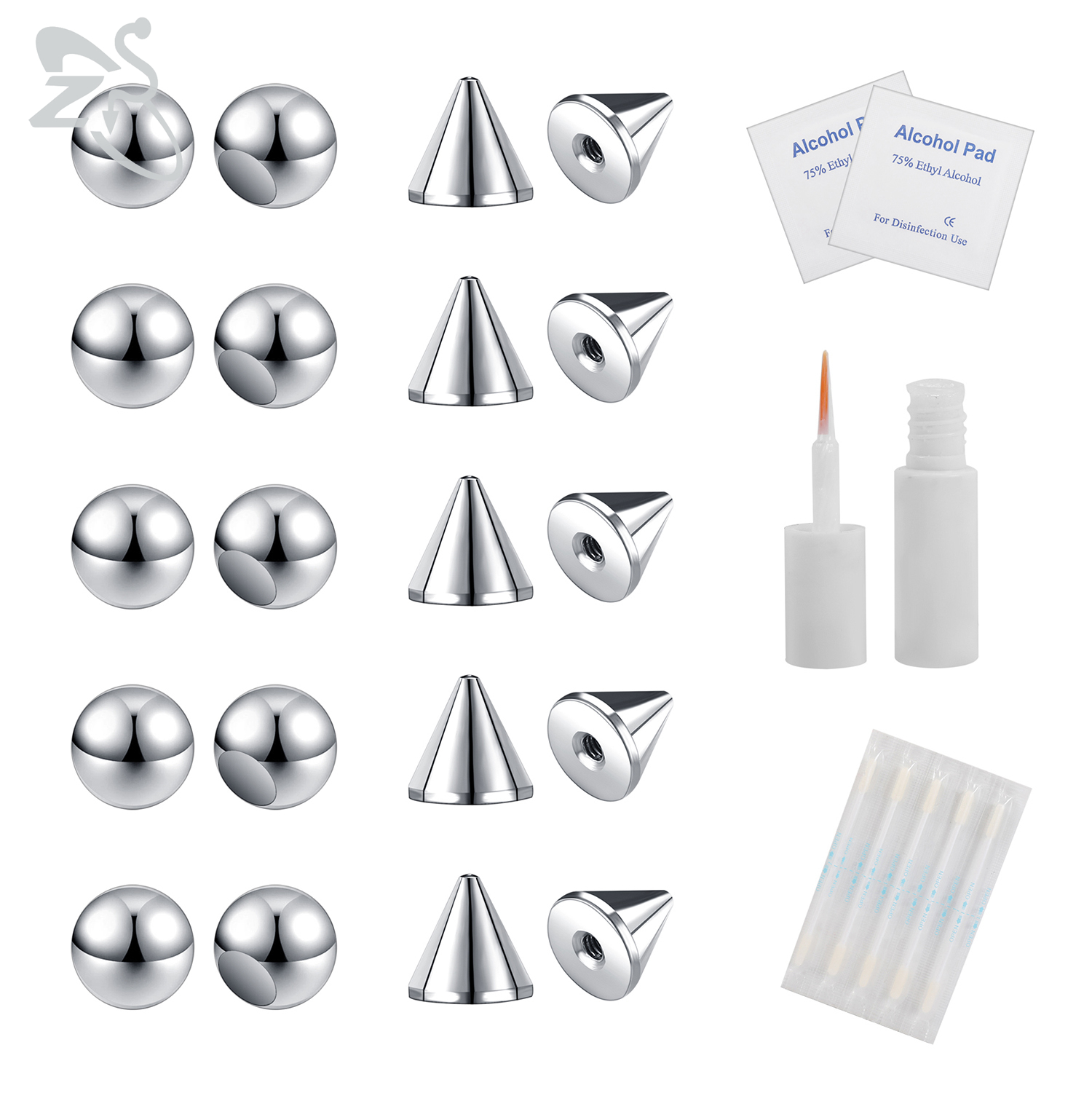 Body Jewelry And Piercing - ZS 1 Set Fake Eyebrow Ring