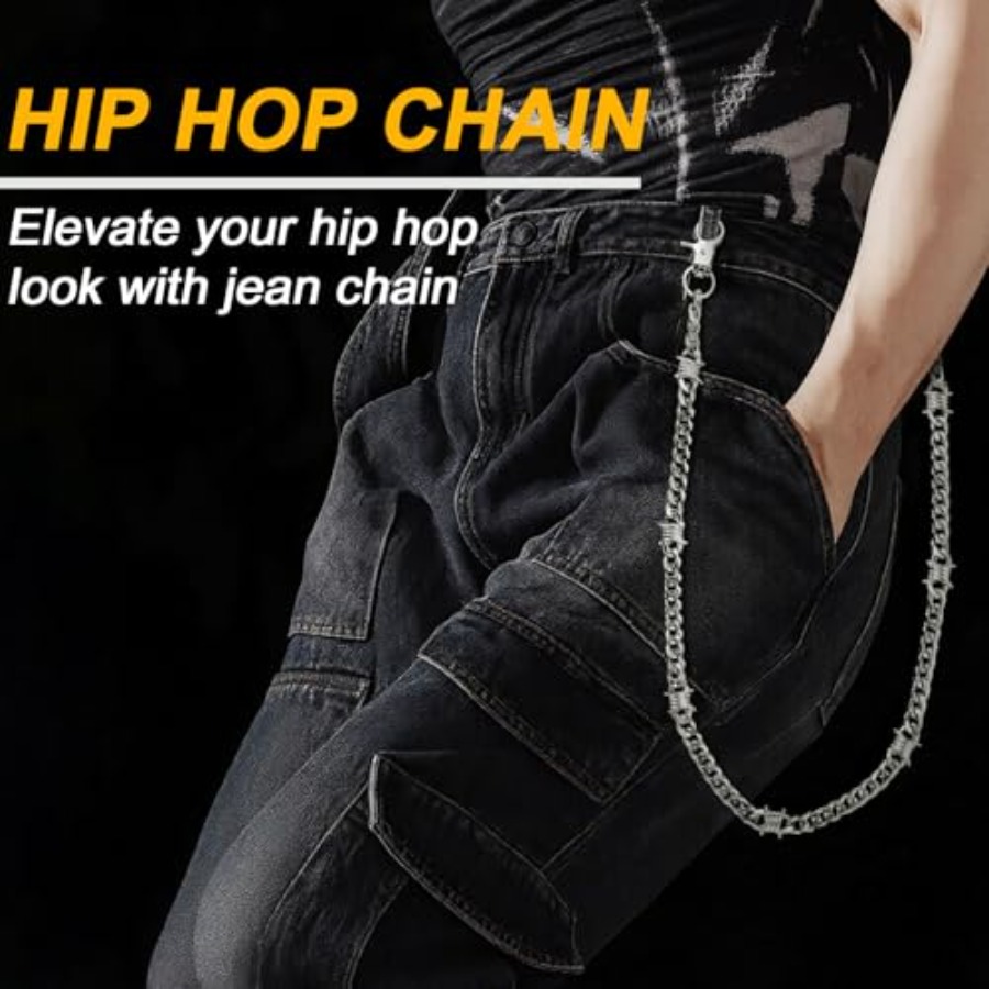 4 Pcs Punk Layered Pants Chain - Body Jewelry For Men のレビューと価格