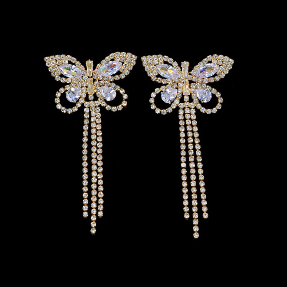 Sexy Rhinestone Butterfly Tass - Body Jewelry Nipple Chain のレビューと価格