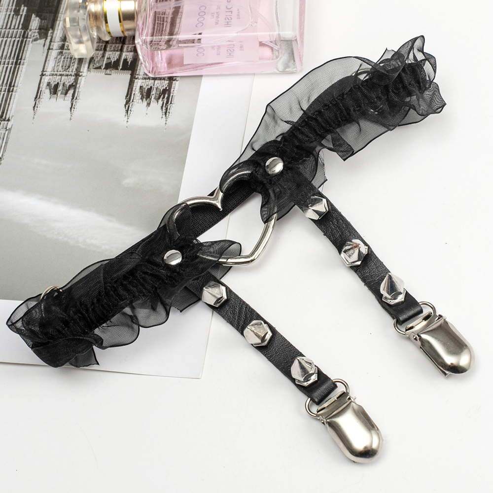 Punk peach heart garter belt P - Body Jewelry Leg Chain のレビューと価格