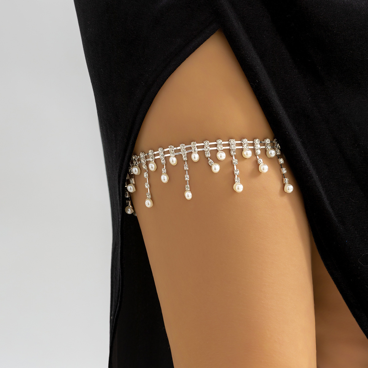 Beaded Pearl Leg Chain for Wom - Body Jewelry Leg Chain のレビューと価格