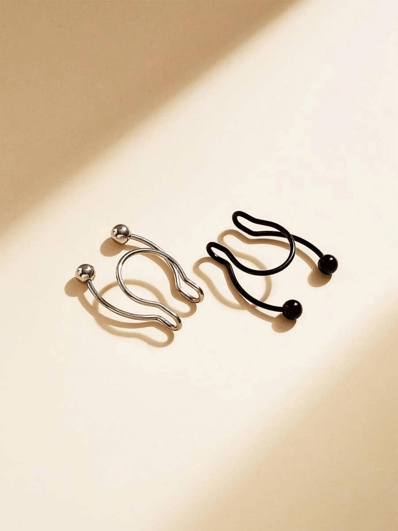2pcs Stainless Steel Clip-On S - Body Jewelry Septum のレビューと価格