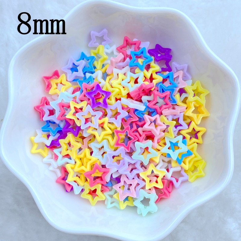100Pcs New Cute Mini 8mm Macar - Star Flat Back のレビューと価格