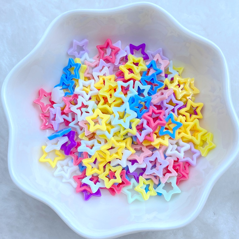 100Pcs New Cute Mini 8mm Macar - Star Flat Back のレビューと価格