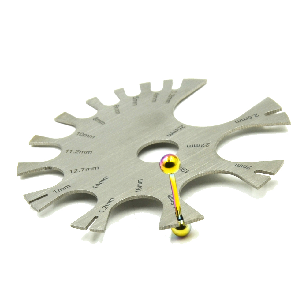 Stainless Steel Gauge Wheel Be - Body Jewelry Measurements のレビューと価格