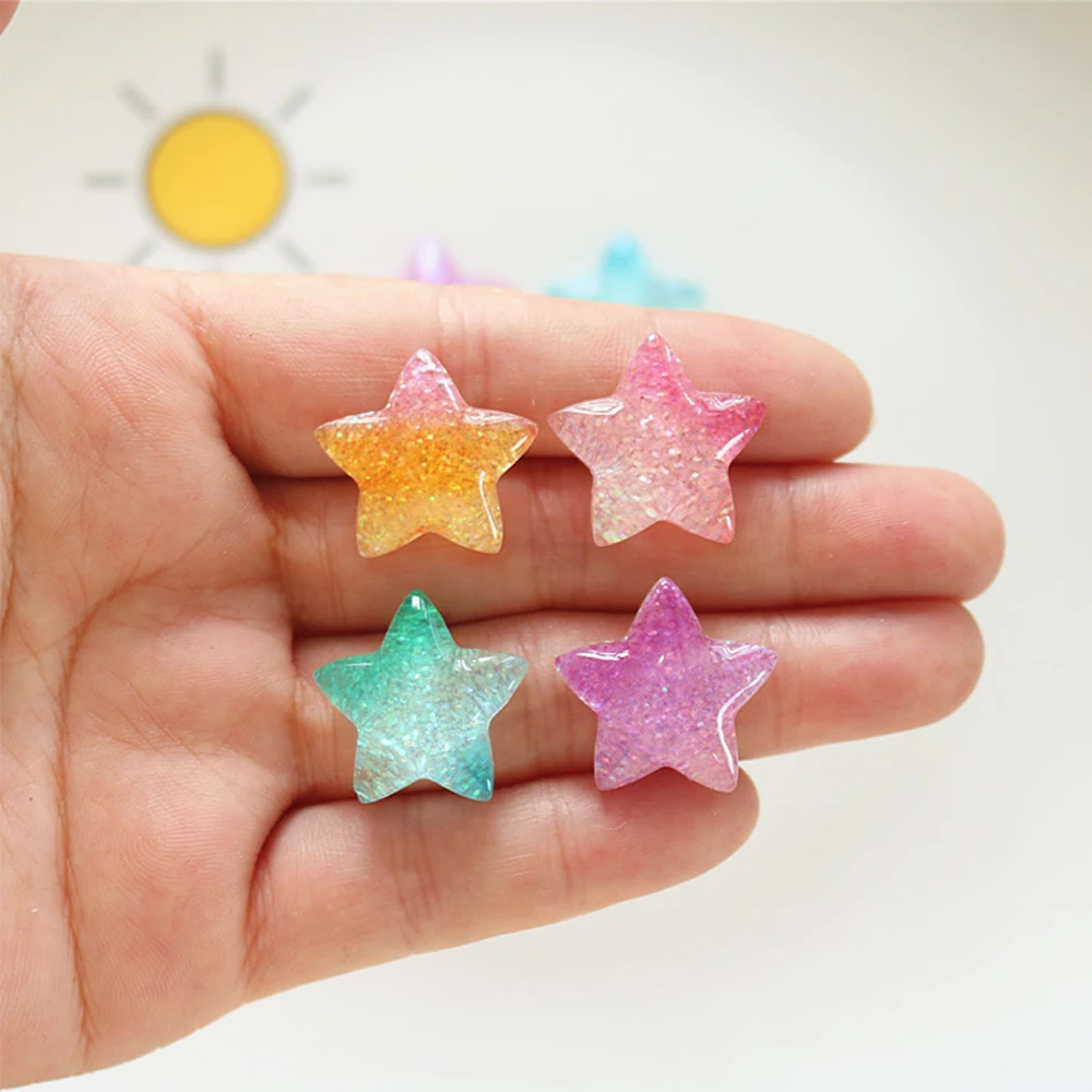 10PCS Gradient Star Series Res - Star Flat Back のレビューと価格