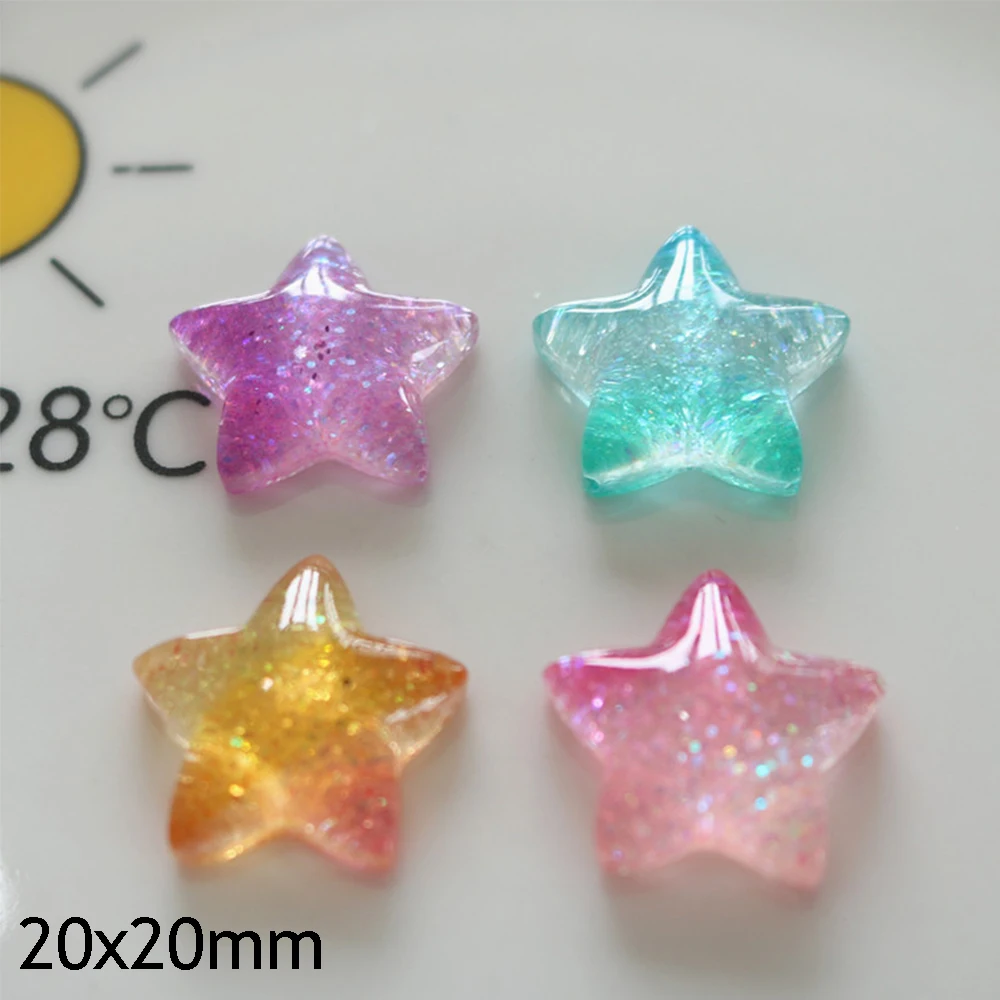 10PCS Gradient Star Series Res - Star Flat Back のレビューと価格