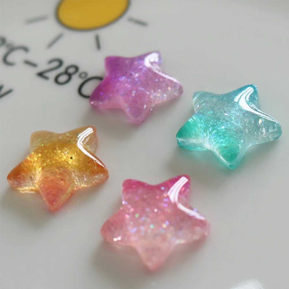 10PCS Gradient Star Series Res - Star Flat Back のレビューと価格