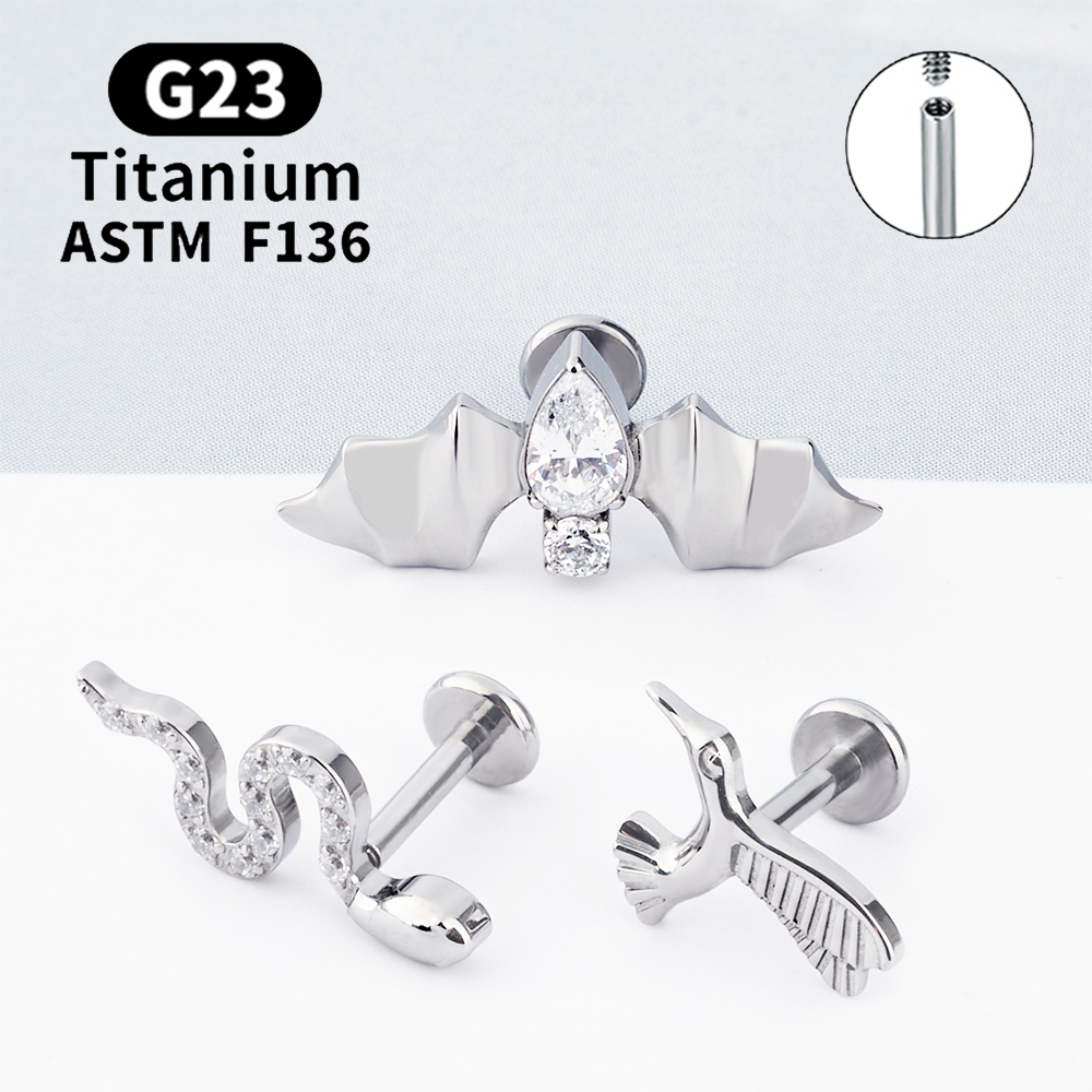ASTM F136 G23 Titanium 16G Stu - Body Jewelry Septum のレビューと価格