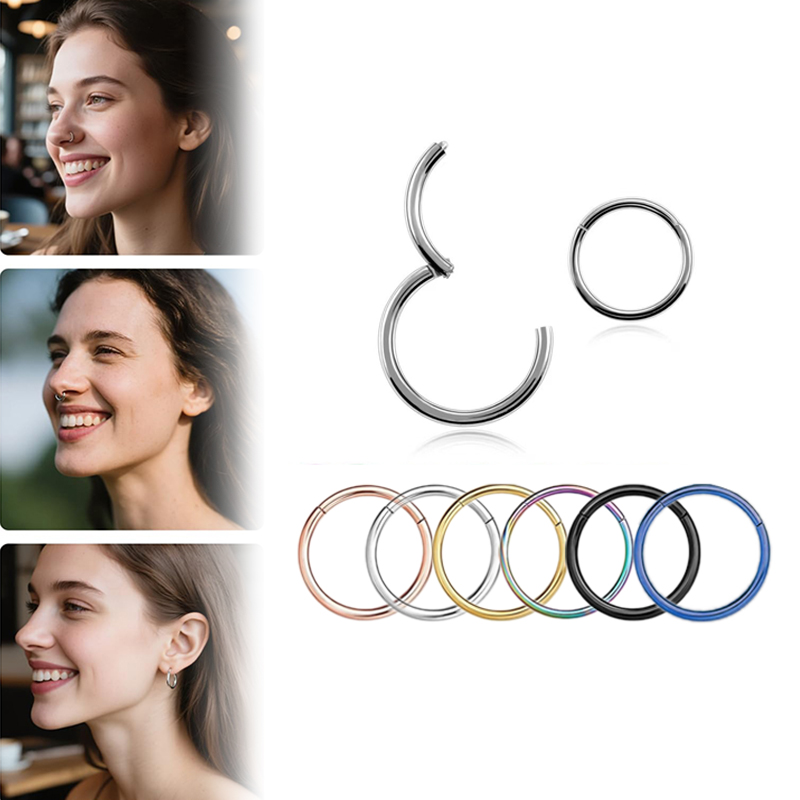 16G 316L Surgical Steel Hinged - Body Jewelry Septum のレビューと価格