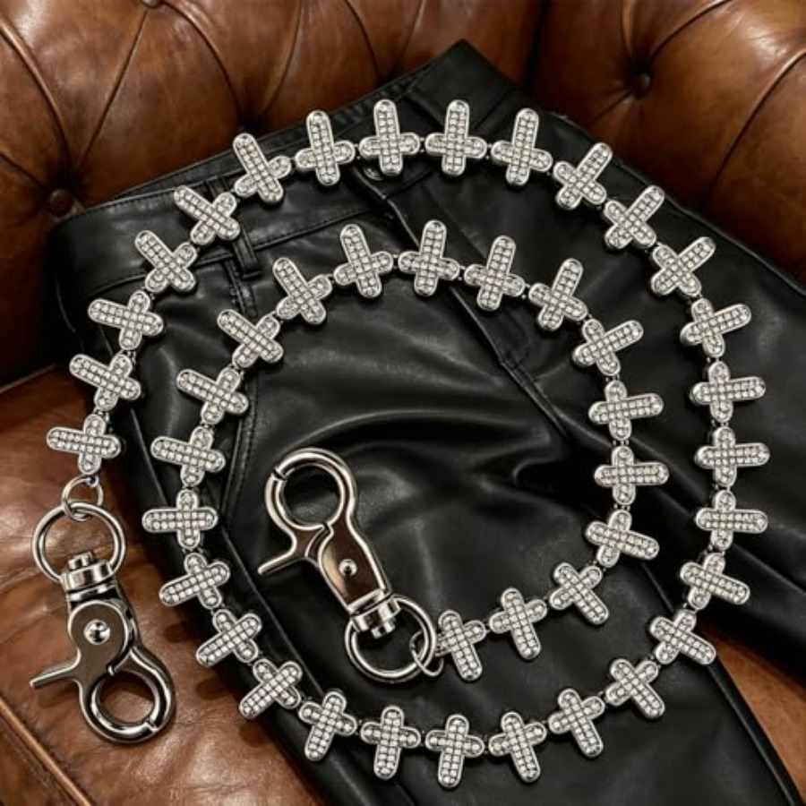 Cross Pants Chain Jeans keycha - Body Jewelry For Men のレビューと価格