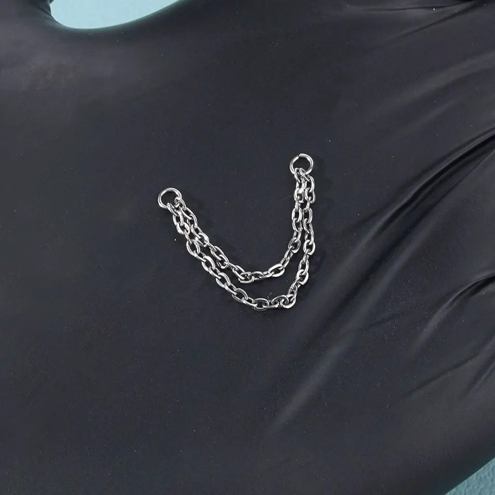 Titanium Nose Chain Three Laye - Body Jewelry And Piercing のレビューと価格