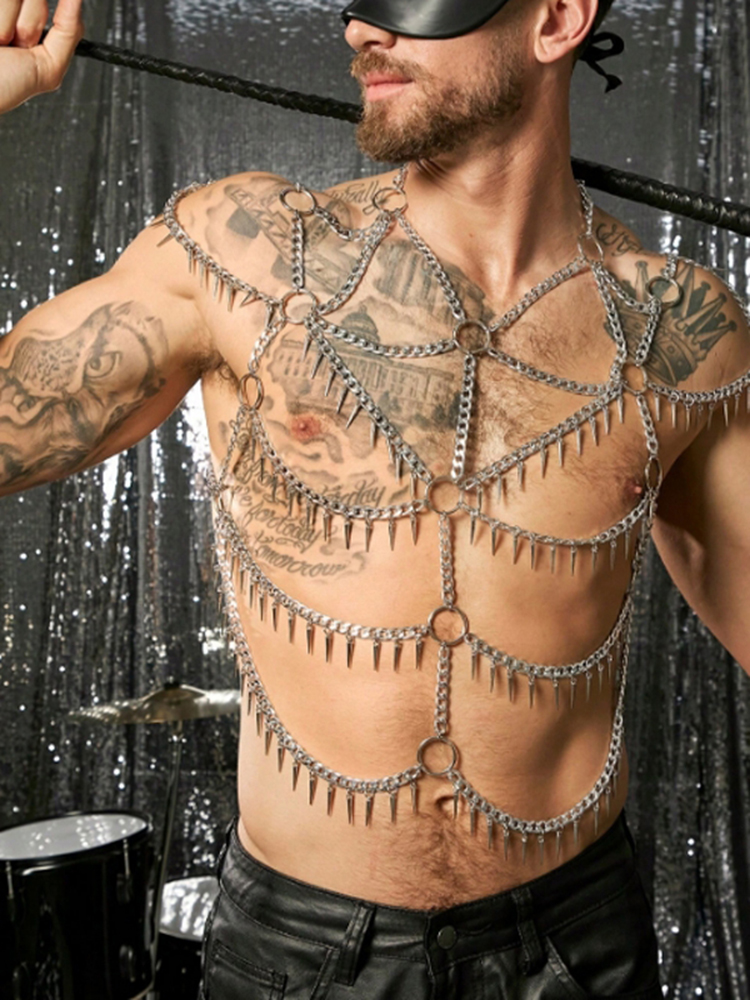 Tassels Chain Body Shoulder Se - Body Jewelry For Men のレビューと価格