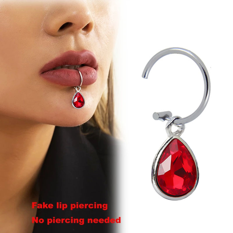1Pc Fake Piercing Lip Clip Per - Body Jewelry Septum のレビューと価格