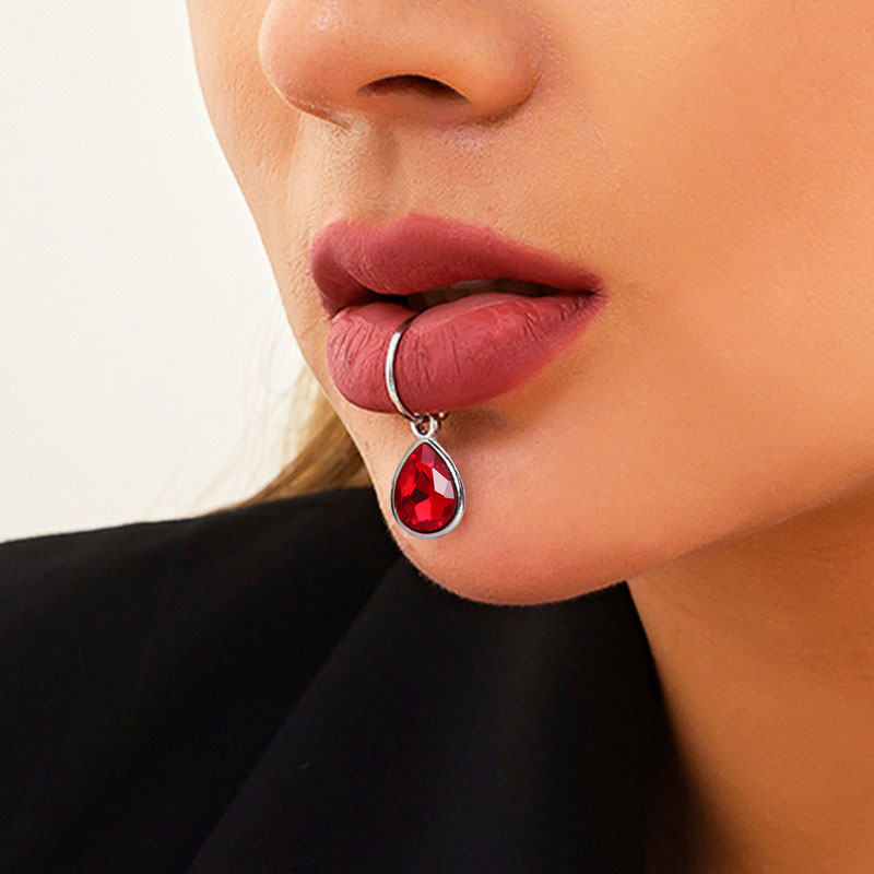 1Pc Fake Piercing Lip Clip Per - Body Jewelry Septum のレビューと価格