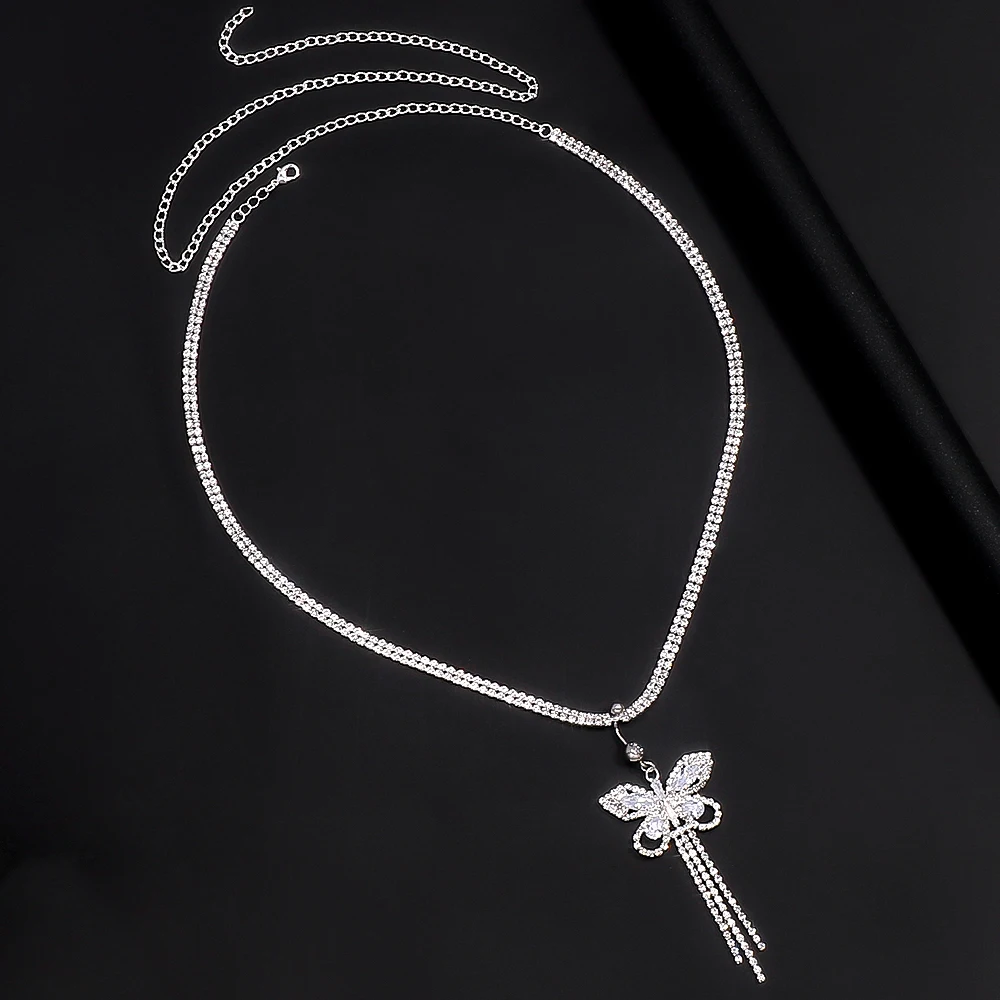 Shiny Rhinestone Butterfly Tas - Body Jewelry And Piercing のレビューと価格