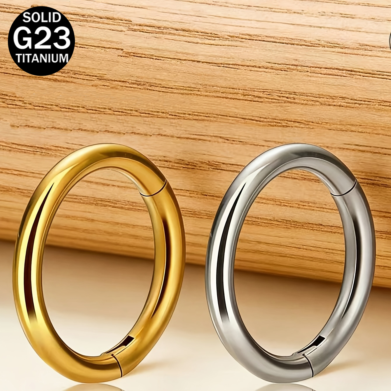 2pcs/Set G23 Titanium Nose Rin - Clicker Ring Seamless のレビューと価格