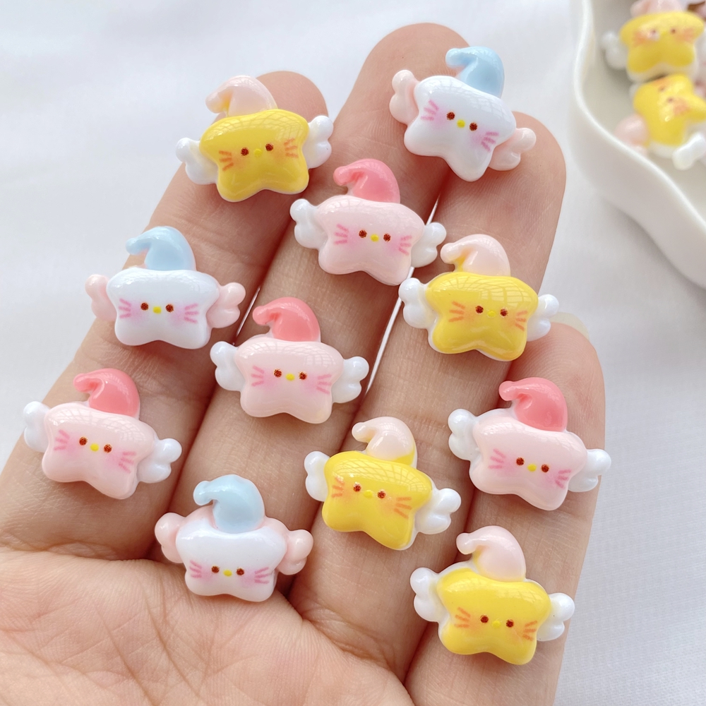 20Pcs New Cute Mini Resin  Ang - Star Flat Back のレビューと価格