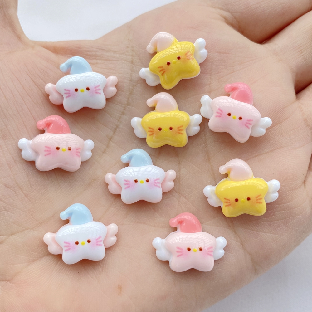 20Pcs New Cute Mini Resin  Ang - Star Flat Back のレビューと価格