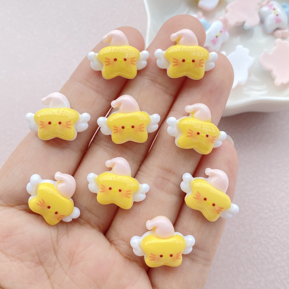 20Pcs New Cute Mini Resin  Ang - Star Flat Back のレビューと価格