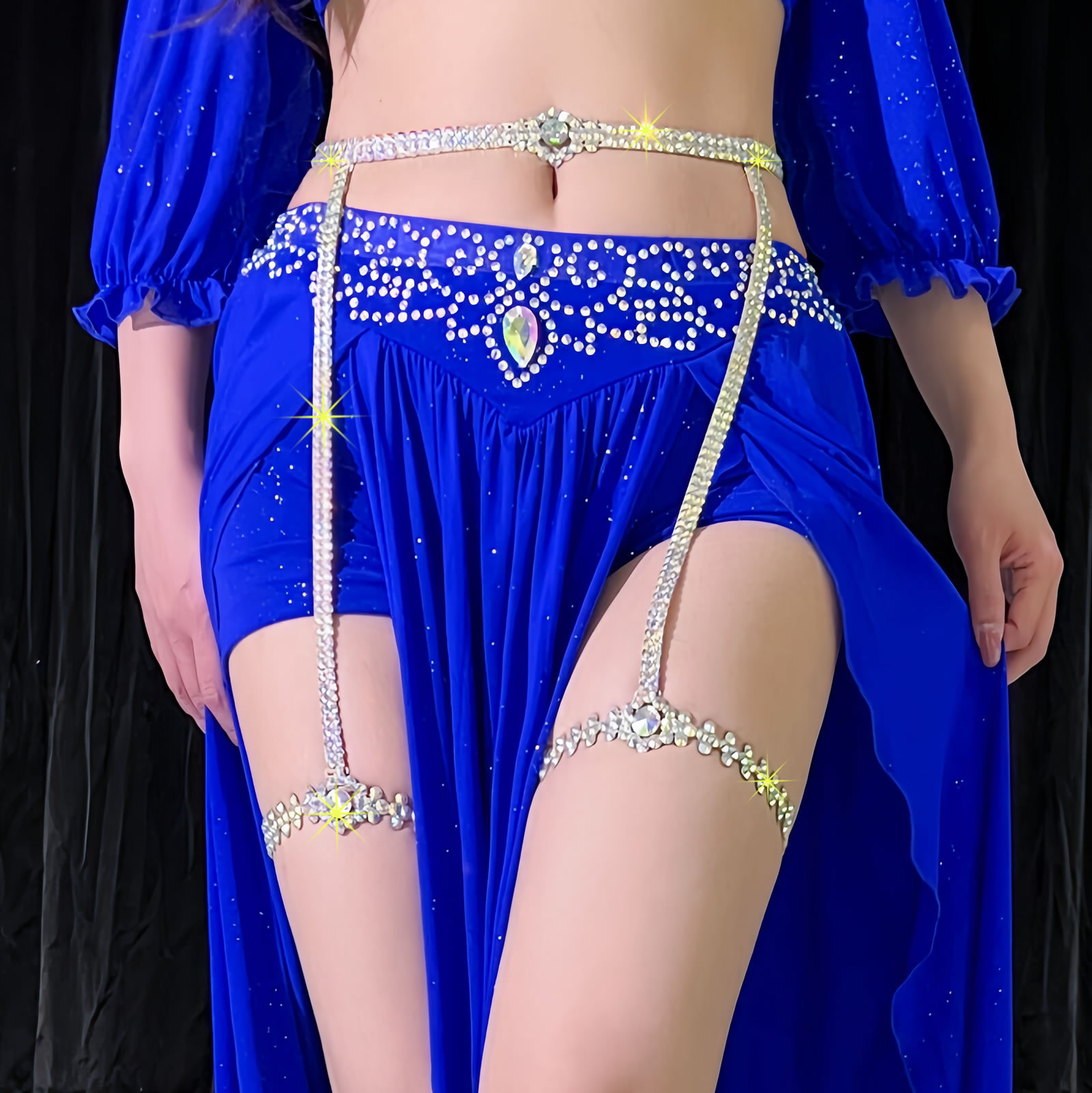 Sexy Female Belly Dance Wear D - Body Jewelry Leg Chain のレビューと価格