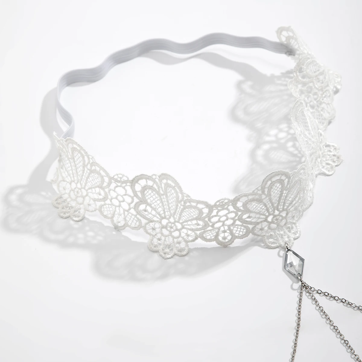 White Lace Thigh Chain Sexy Lo - Body Jewelry Leg Chain のレビューと価格