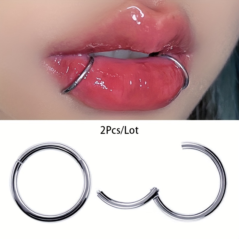 2pcs Seamless Stainless Steel  - Clicker Ring Seamless のレビューと価格