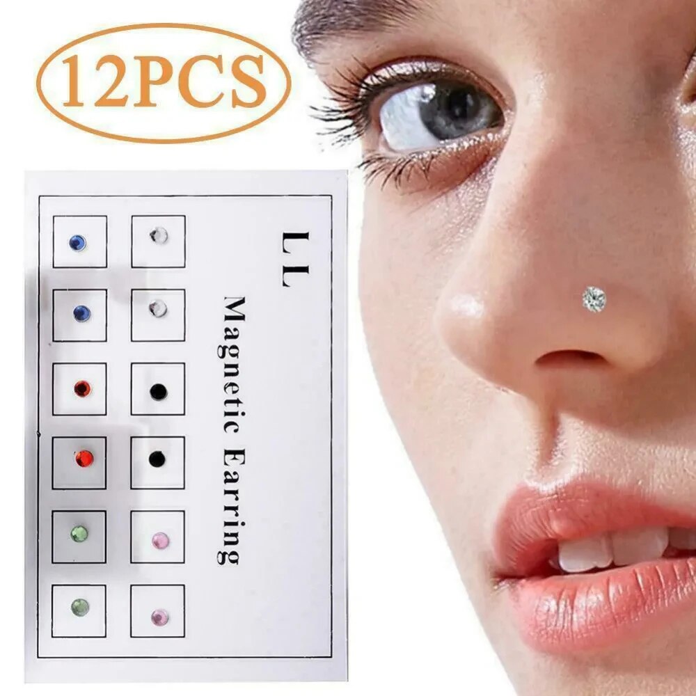 12PCS/Card Fake Cheater Non Pi - Body Jewelry And Piercing のレビューと価格