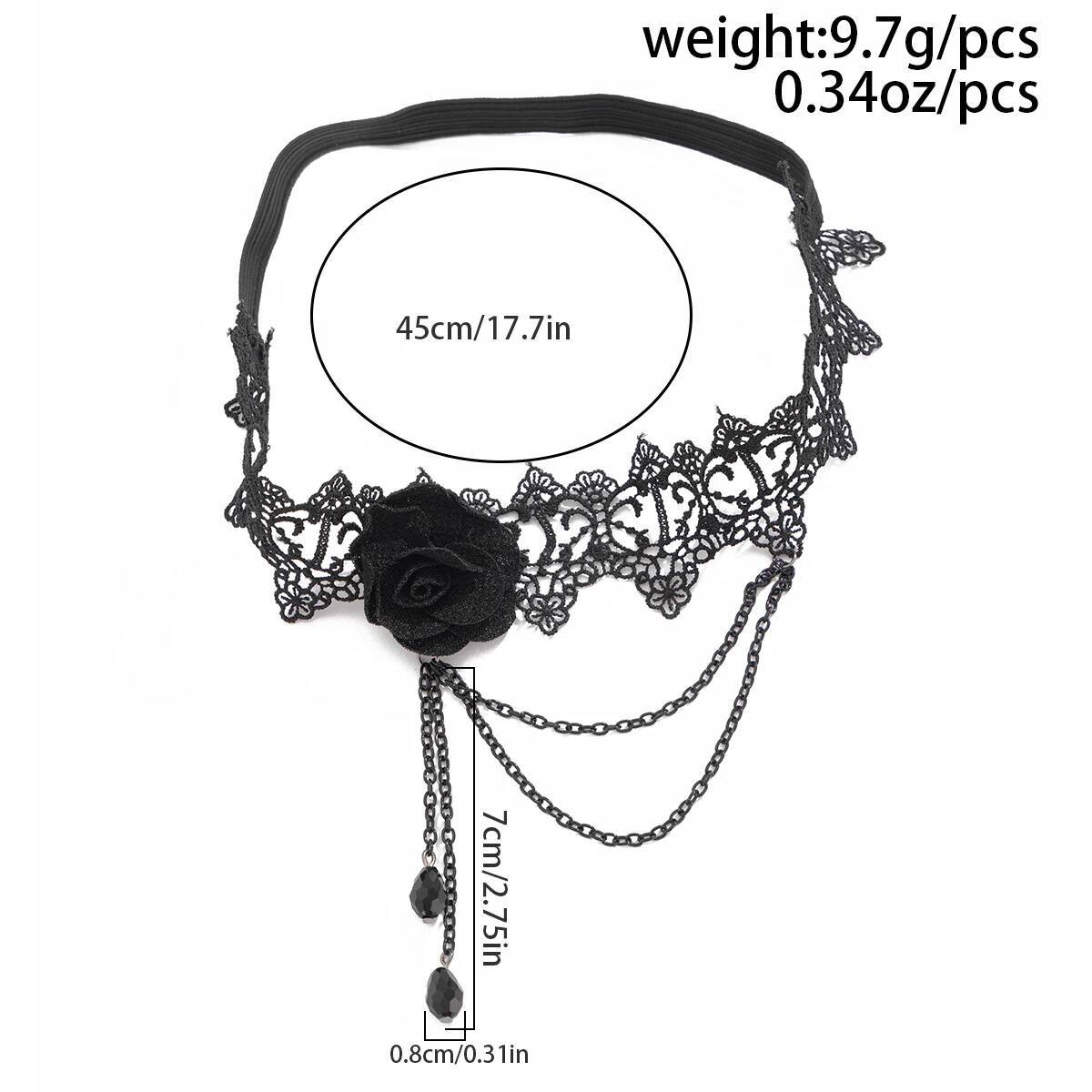 Lacteo Punk Sexy Black Lace El - Body Jewelry Leg Chain のレビューと価格