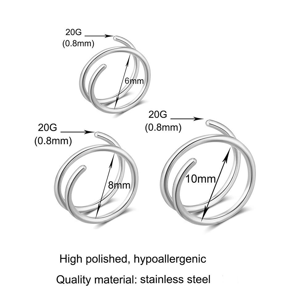 1PC Stainless Steel 316 Double - Body Jewelry Septum のレビューと価格