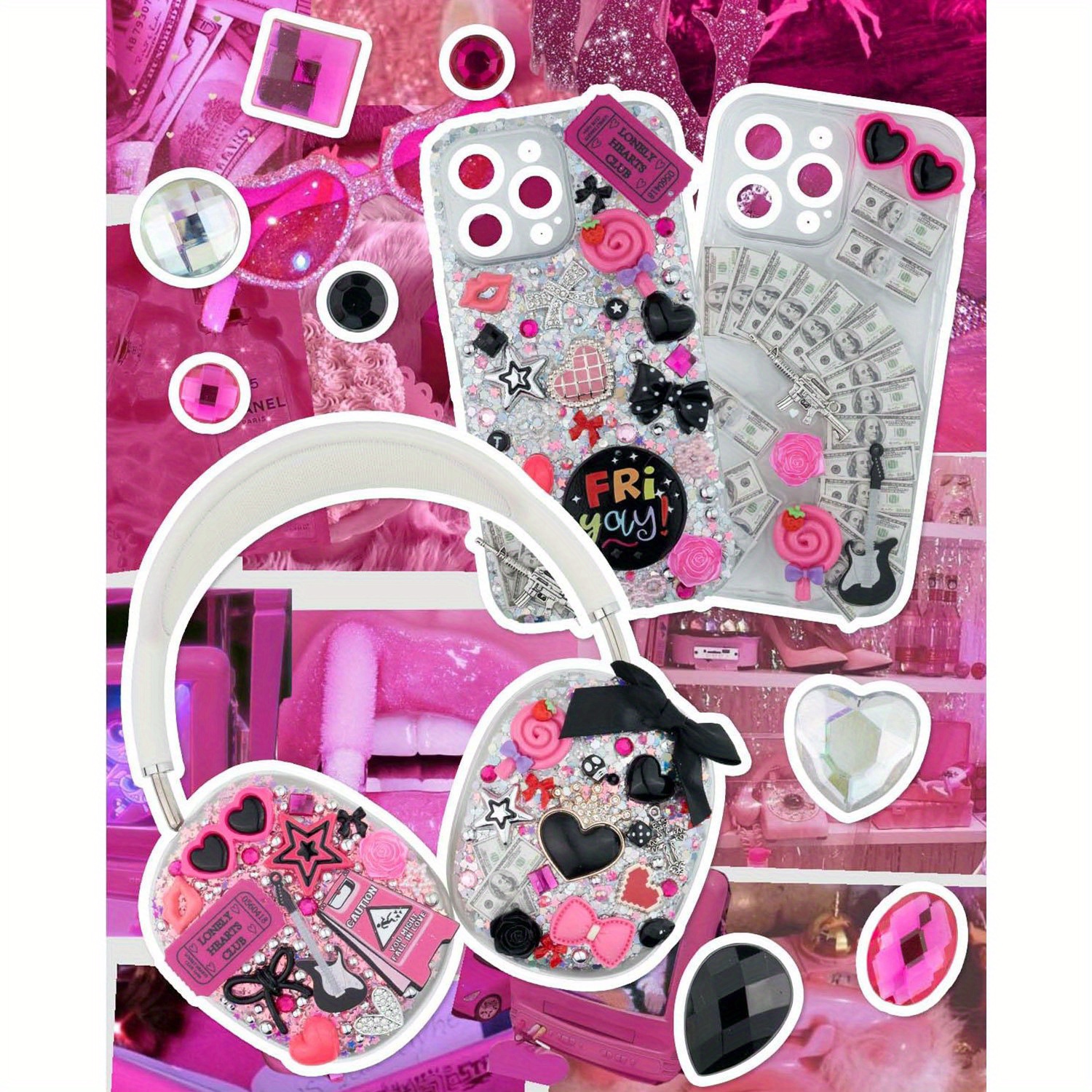 2380 Pcs DIY Jewelry Charm Mix - Star Flat Back のレビューと価格