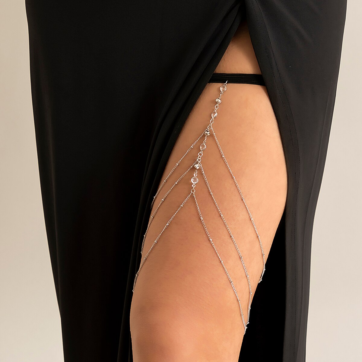 Boho Elastic Band Crystal Leg  - Body Jewelry Leg Chain のレビューと価格
