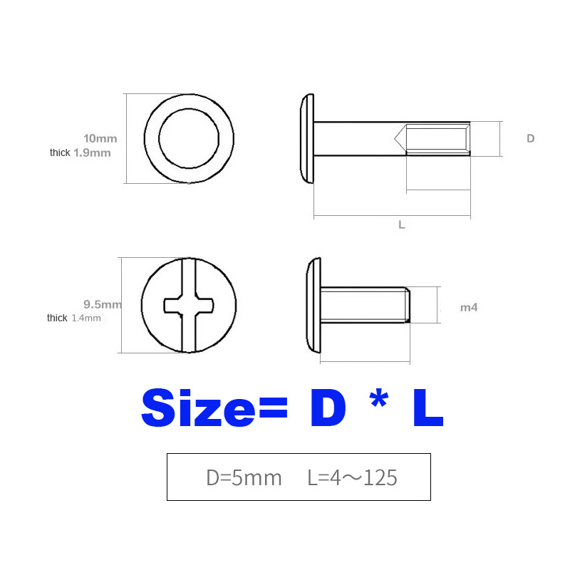 2/10pcs M5x4-150mm Golden Silv - Body Jewelry Chicago のレビューと価格