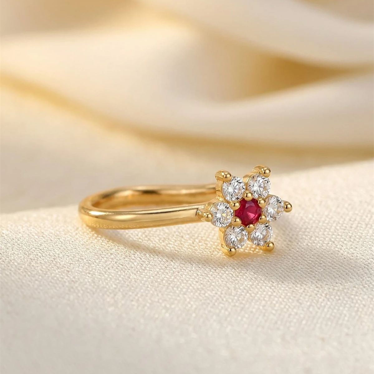 1PC Flower Shaped No Piercing  - Body Jewelry On Sale のレビューと価格