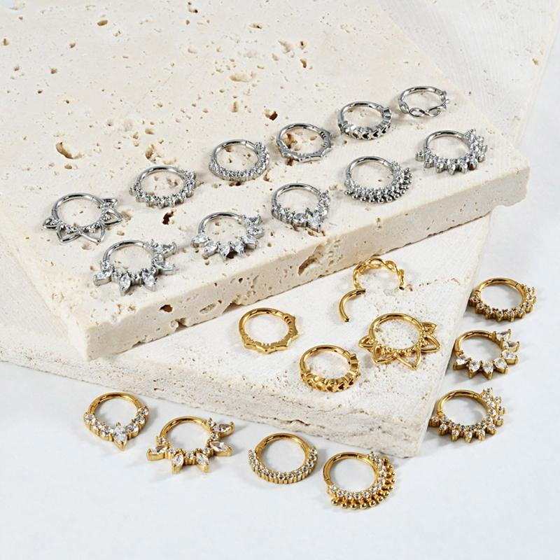 31BB Stylish Crystal Septum Ri - Body Jewelry Septum のレビューと価格