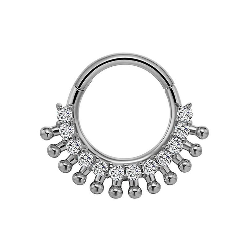 31BB Stylish Crystal Septum Ri - Body Jewelry Septum のレビューと価格