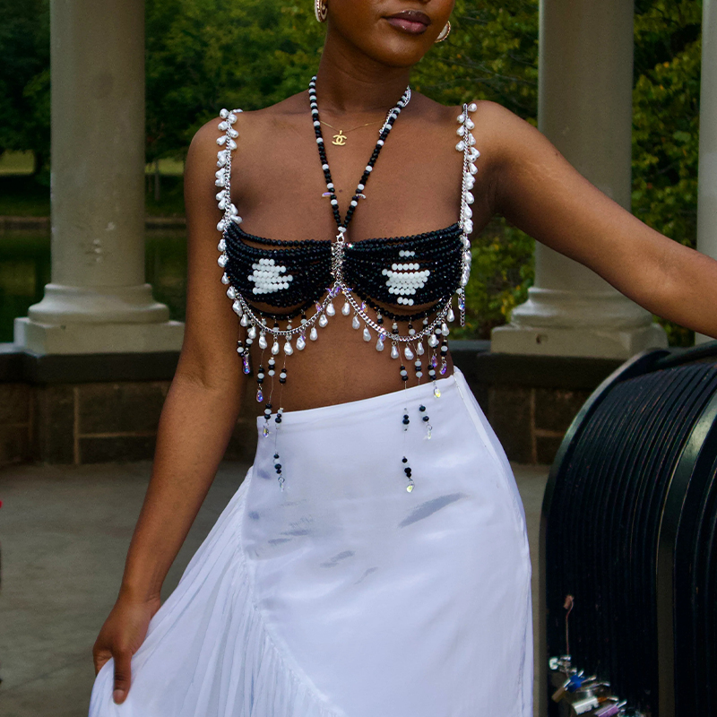 Handmade Female Crystal Body C - Body Jewelry Nipple Chain のレビューと価格