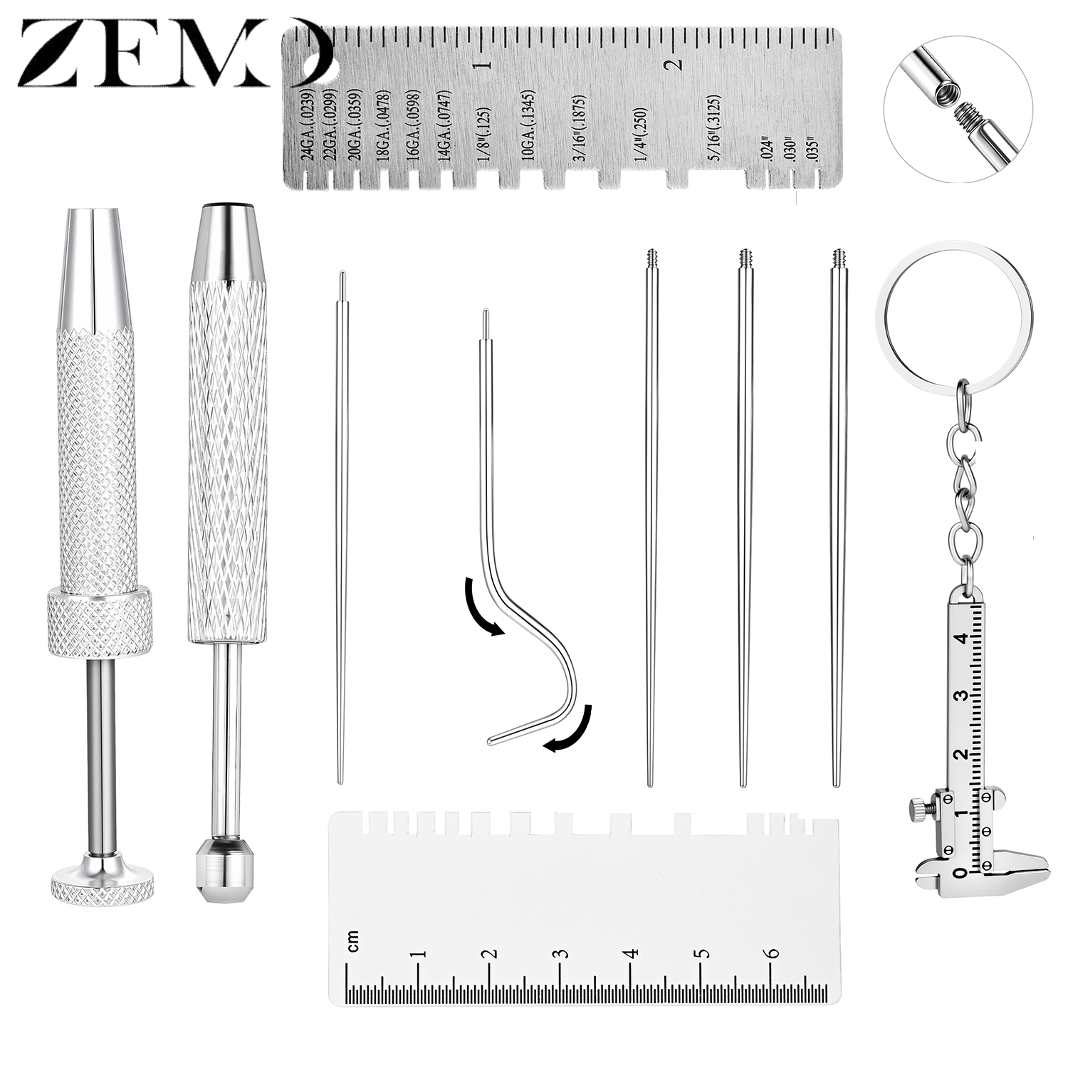 ZEMO 1-10PCS Piercing Ball Gra - Body Jewelry Measurements のレビューと価格