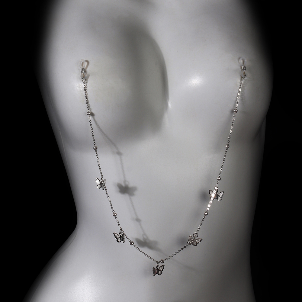 Sexy Metal Butterfly Nipple Ch - Body Jewelry Nipple Chain のレビューと価格