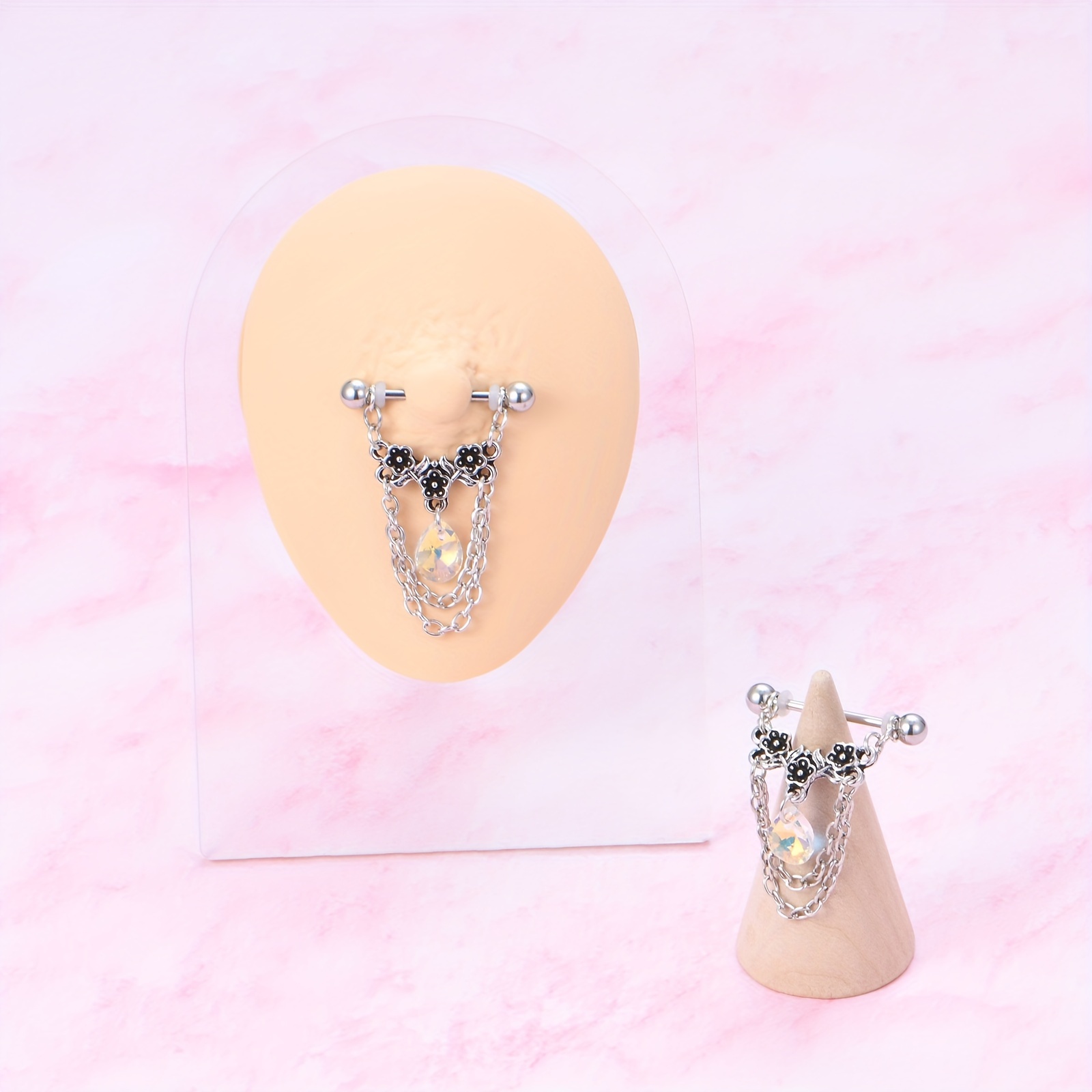 1Pair Trendy Nipple Piercings  - Body Jewelry Nipple Chain のレビューと価格