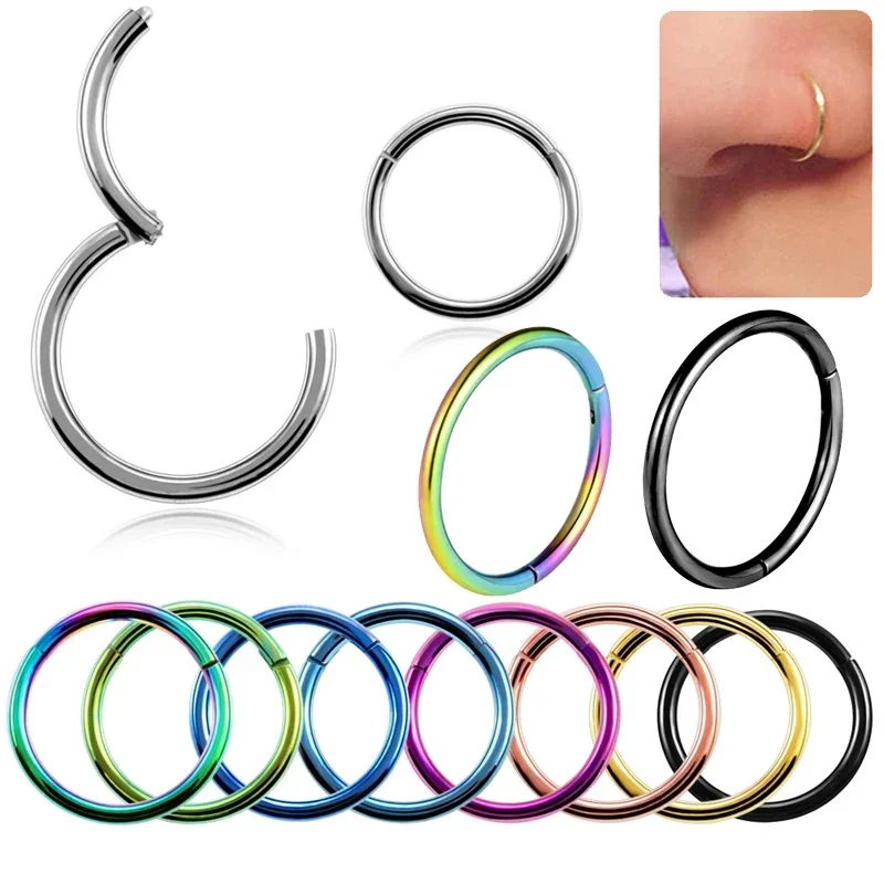 5pc 6/8/10mm Nose Ring Hinged  - Clicker Ring Seamless のレビューと価格