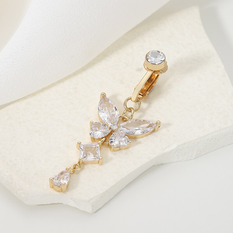 Clip On Belly Button Ring Butt - Body Jewelry And Piercing のレビューと価格