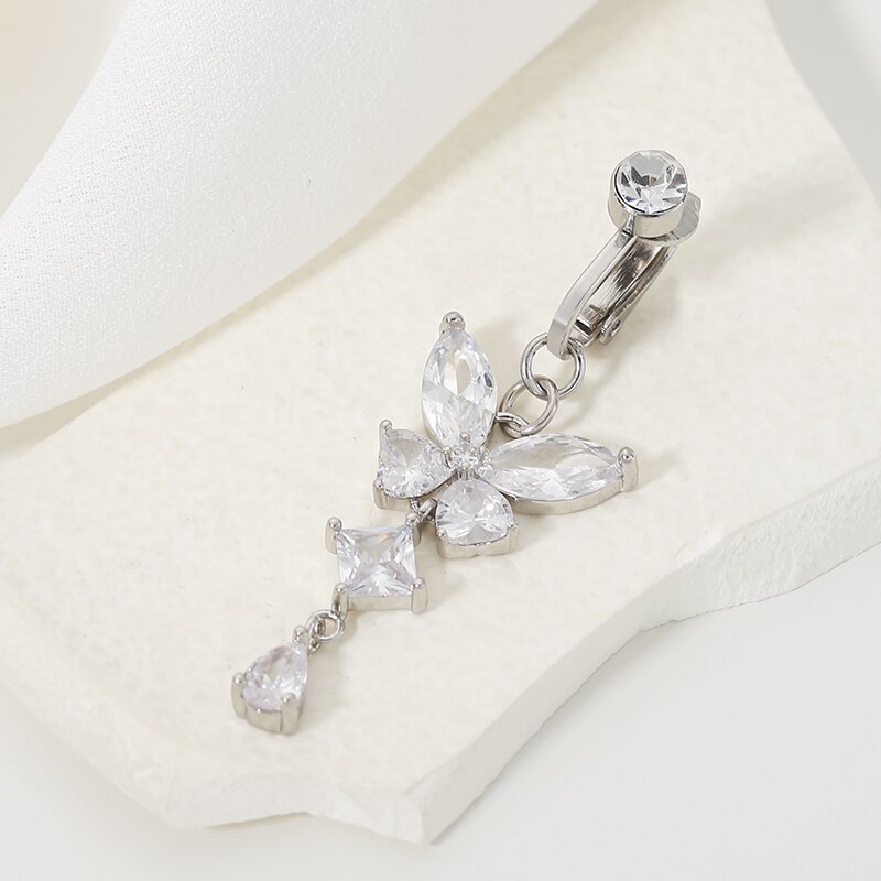Clip On Belly Button Ring Butt - Body Jewelry And Piercing のレビューと価格