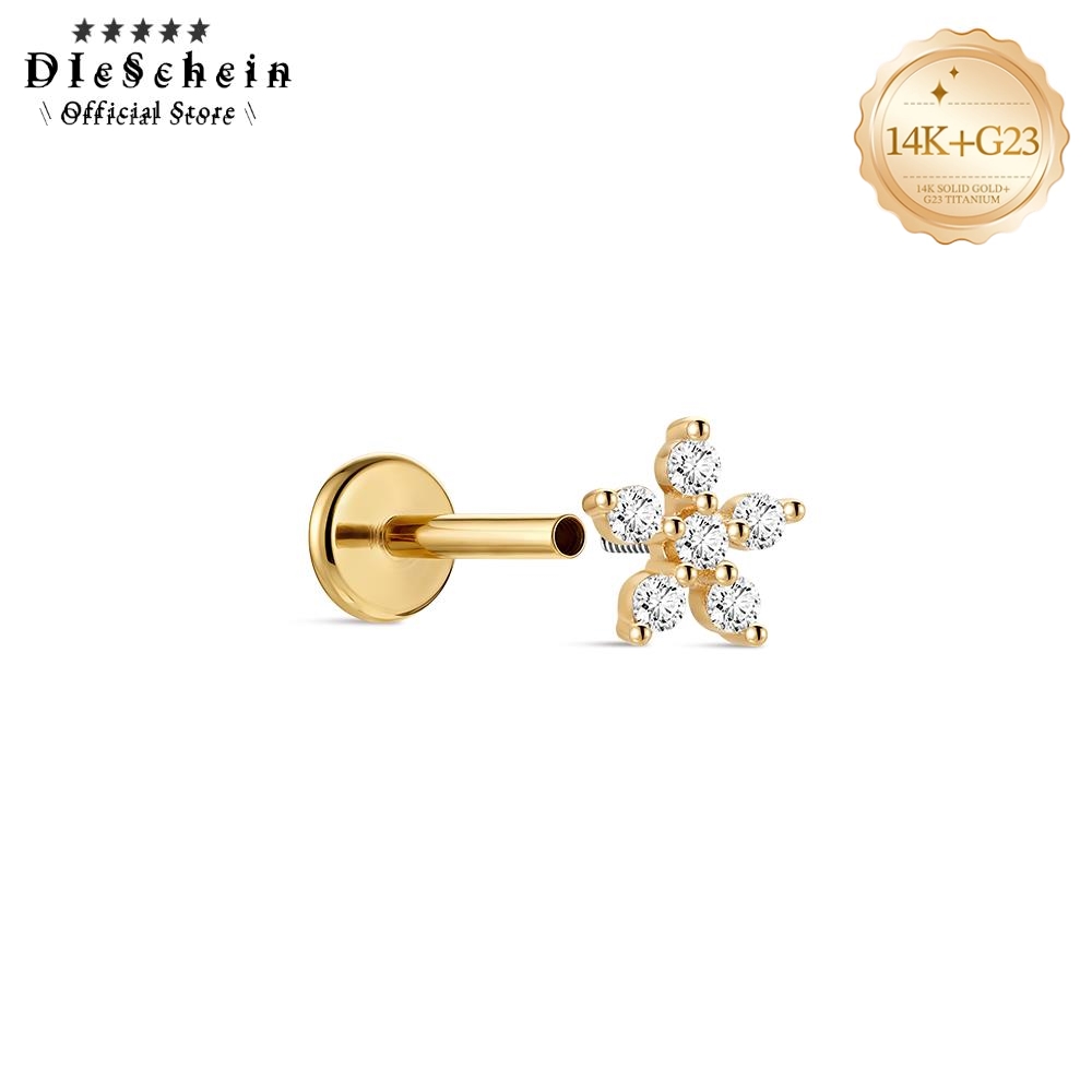 DIeSchein 14K Solid Gold Star  - Star Flat Back のレビューと価格