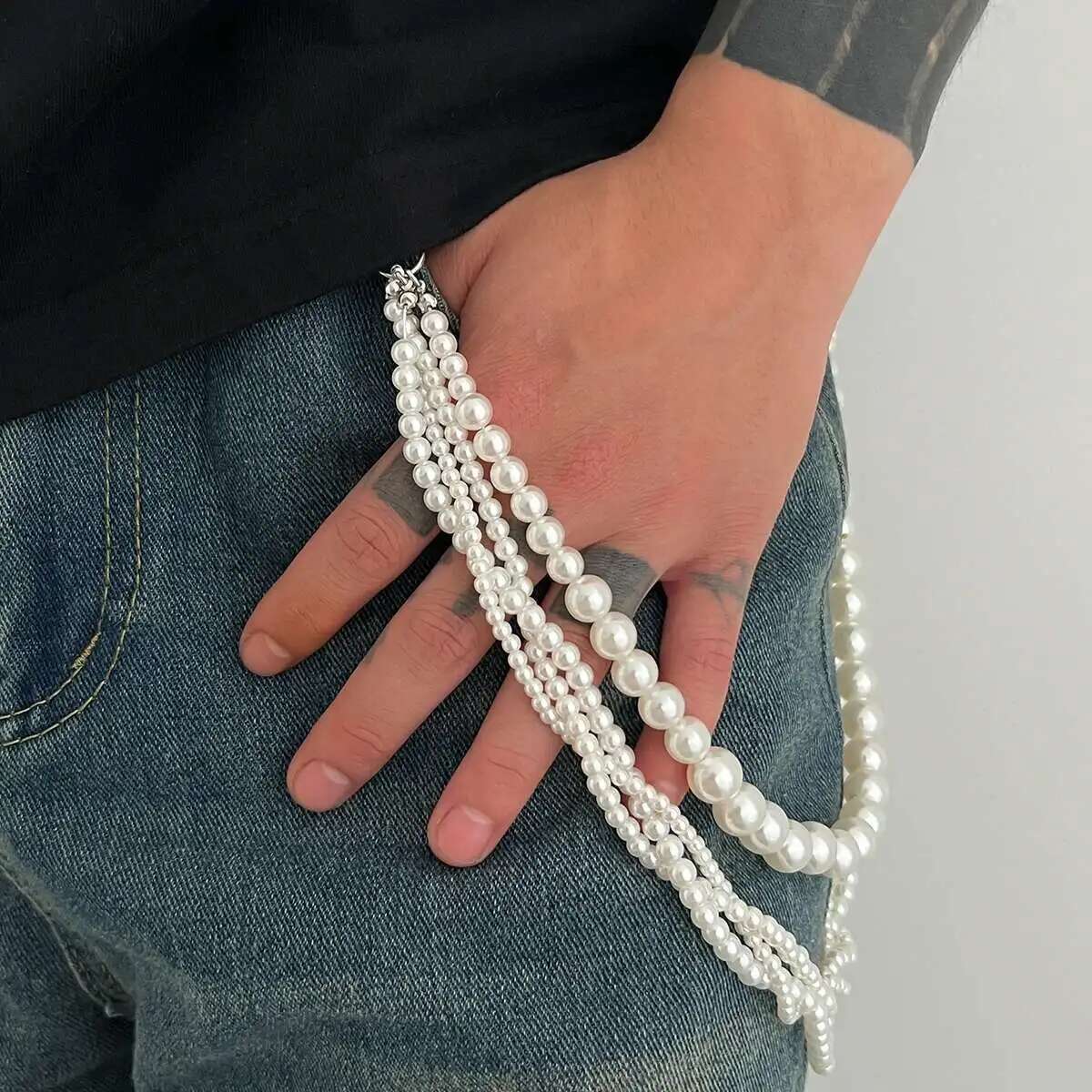 Lacteo Goth Multi Layer Imitat - Body Jewelry For Men のレビューと価格