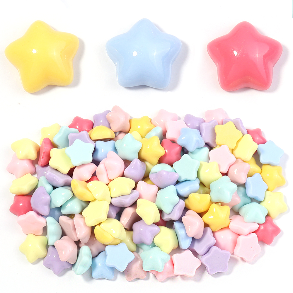 50pcs/lot 16mm Colorful Star R - Star Flat Back のレビューと価格